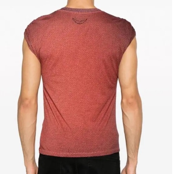 Zadig & Voltaire Red Graphic Short Sleeve Tee size S - Picture 6 of 10
